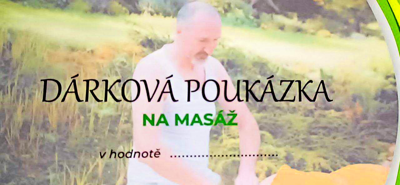 Dárkový poukaz Masážní salon Ráj